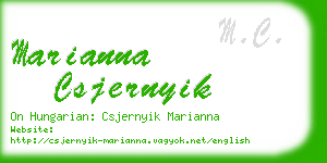 marianna csjernyik business card